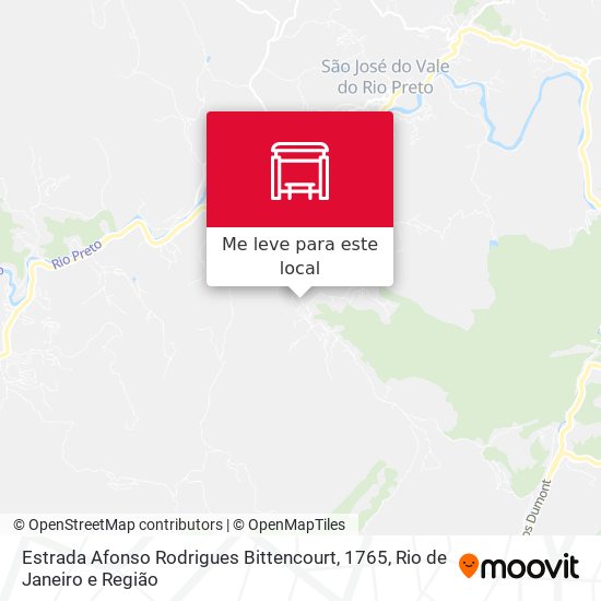 Estrada Afonso Rodrigues Bittencourt, 1765 mapa