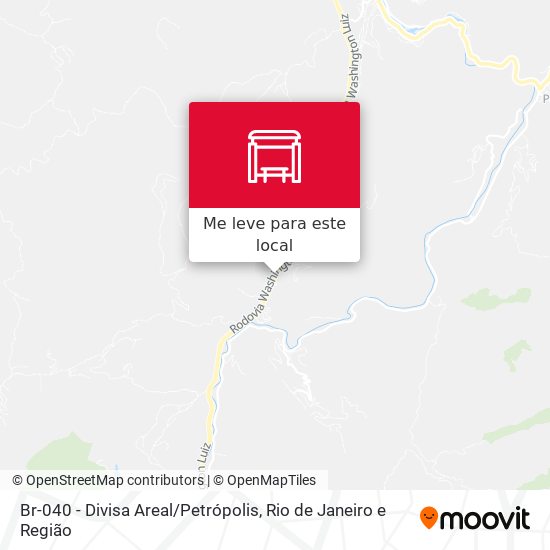 Br-040 - Divisa Areal / Petrópolis mapa