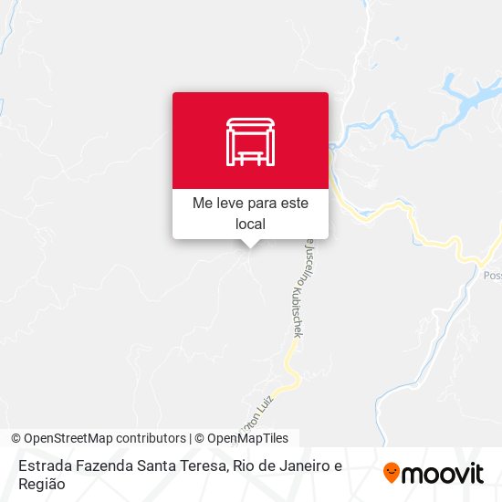 Estrada Fazenda Santa Teresa mapa
