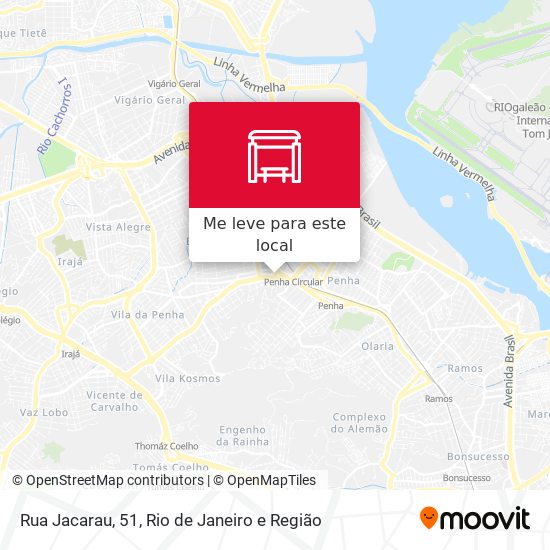 Rua Jacarau, 51 mapa