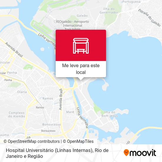 Hospital Universitário (Linhas Internas) mapa