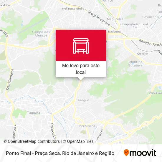 Ponto Final - Praça Seca mapa