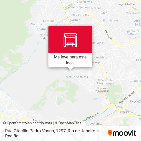 Rua Otacílio Pedro Vasco, 1297 mapa