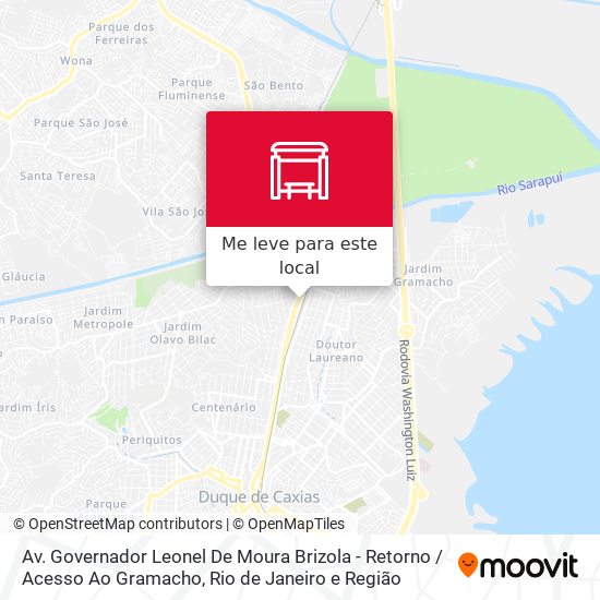 Av. Governador Leonel De Moura Brizola - Retorno / Acesso Ao Gramacho mapa