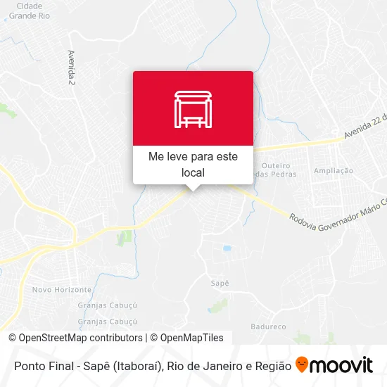 Ponto Final - Sapê (Itaboraí) mapa