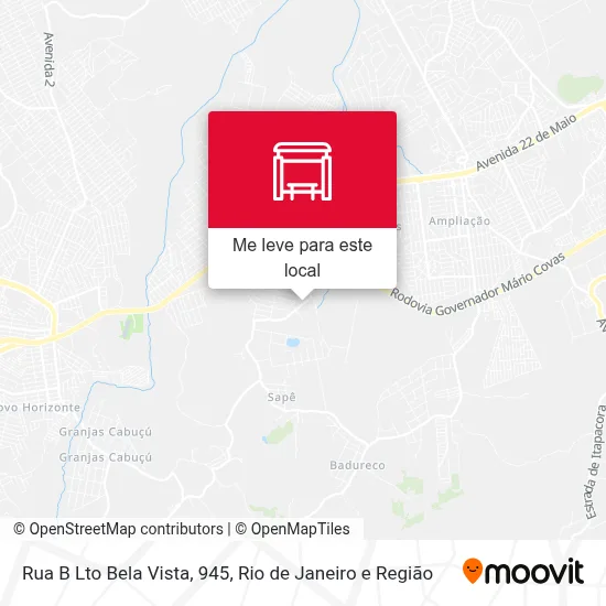 Rua B Lto Bela Vista, 945 mapa