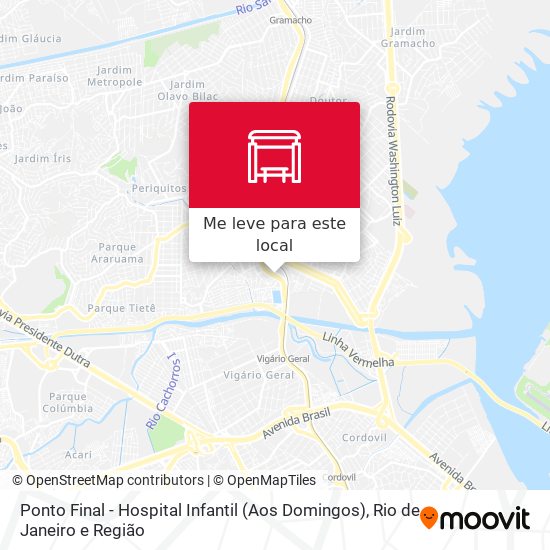 Ponto Final - Hospital Infantil (Aos Domingos) mapa