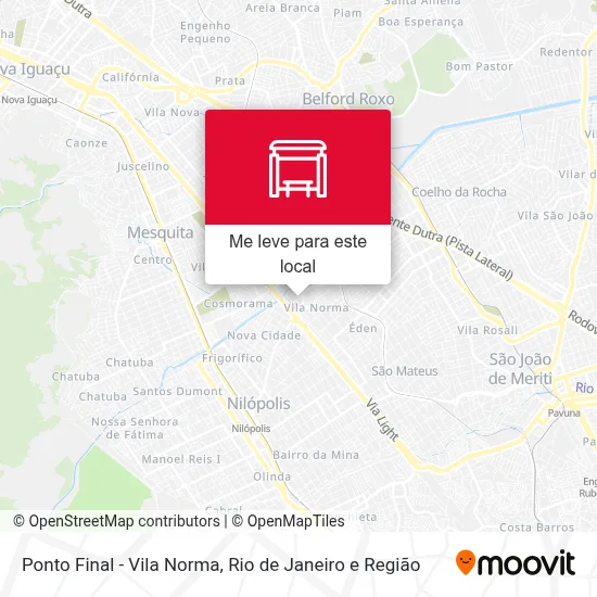 Ponto Final - Vila Norma mapa