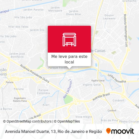 Avenida Manoel Duarte, 13 mapa