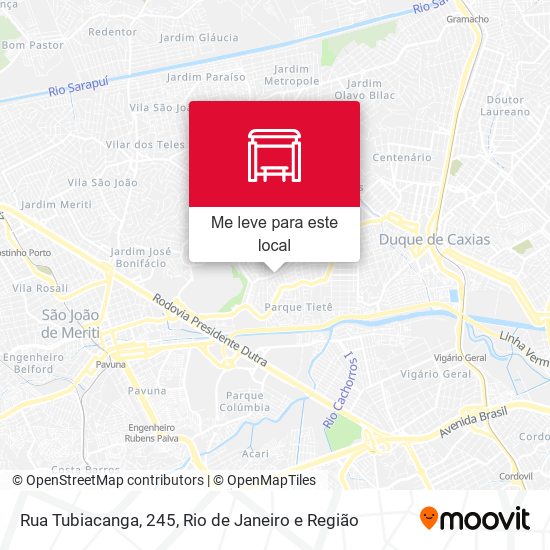 Rua Tubiacanga, 245 mapa