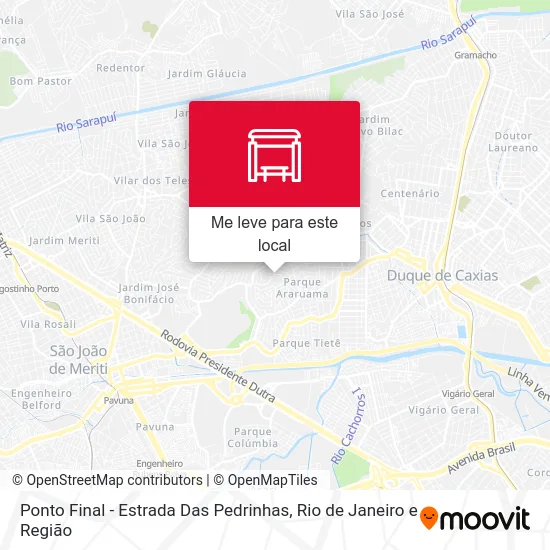 Ponto Final - Estrada Das Pedrinhas mapa
