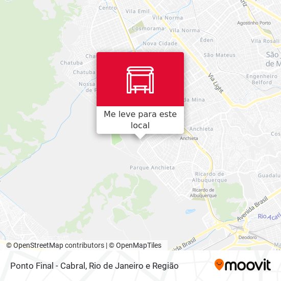 Ponto Final - Cabral mapa