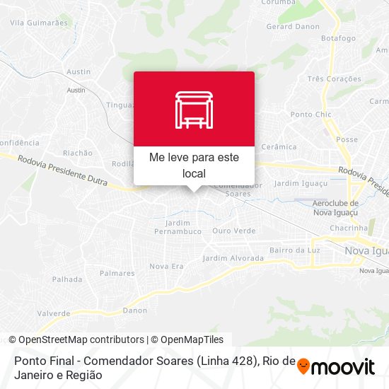 Ponto Final - Comendador Soares (Linha 428) mapa
