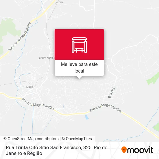Rua Trinta Oito Sitio Sao Francisco, 825 mapa