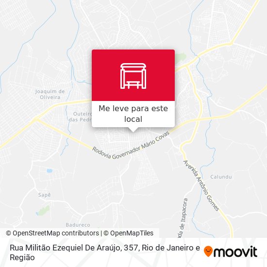 Rua Militão Ezequiel De Araújo, 357 mapa