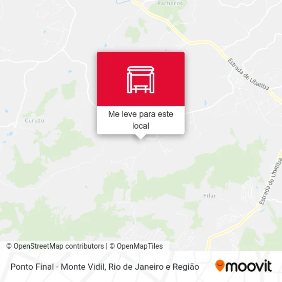 Ponto Final - Monte Vidil mapa