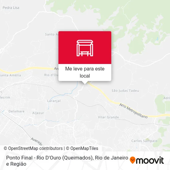 Ponto Final - Rio D'Ouro (Queimados) mapa