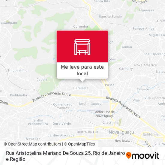 Rua Aristotelina Mariano De Souza 25 mapa