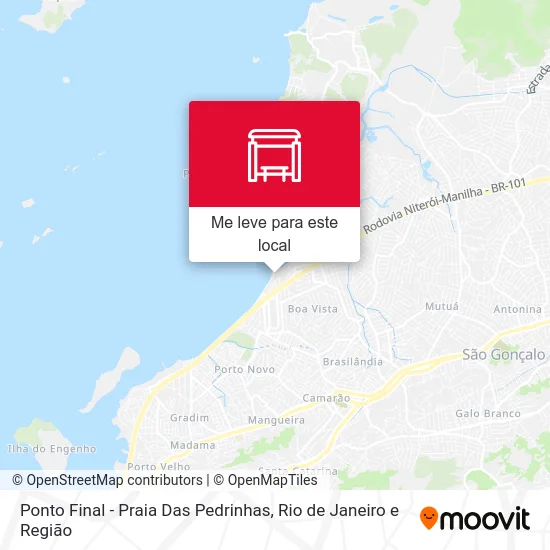 Ponto Final - Praia Das Pedrinhas mapa