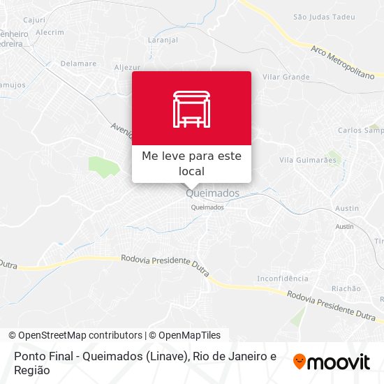 Ponto Final - Queimados (Linave) mapa