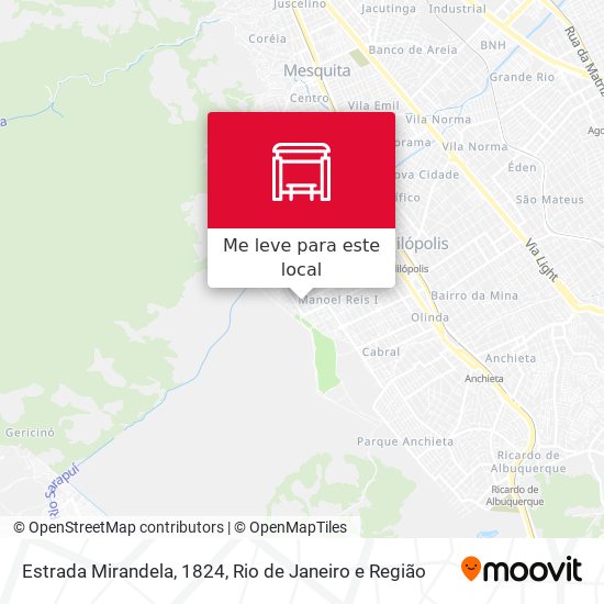 Estrada Mirandela, 1824 mapa