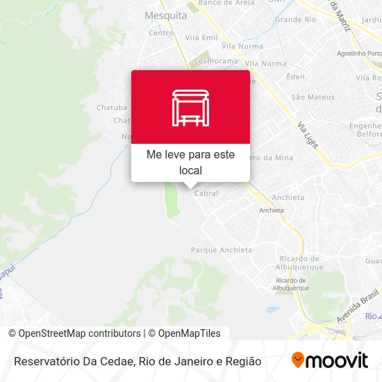 Reservatório Da Cedae mapa