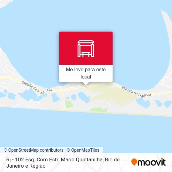 Rj - 102 Esq. Com Estr. Mario Quintanilha mapa