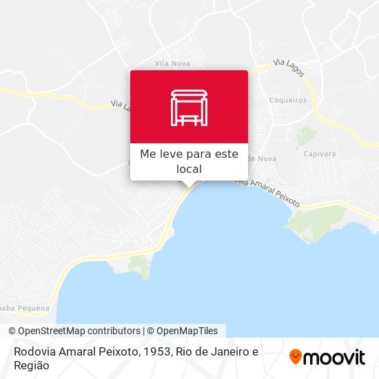 Rodovia Amaral Peixoto, 1953 mapa