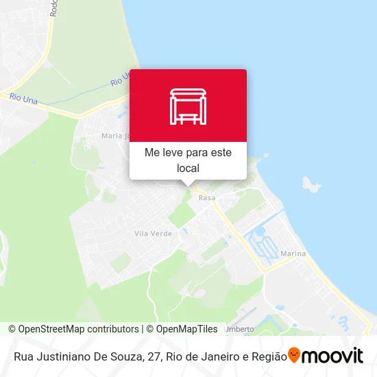 Rua Justiniano De Souza, 27 mapa