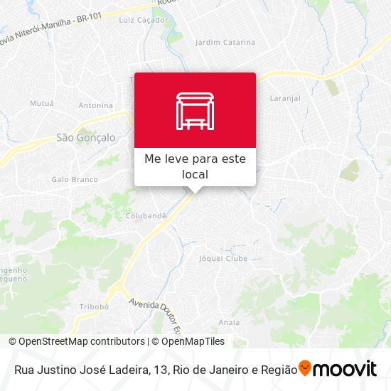 Rua Justino José Ladeira, 13 mapa