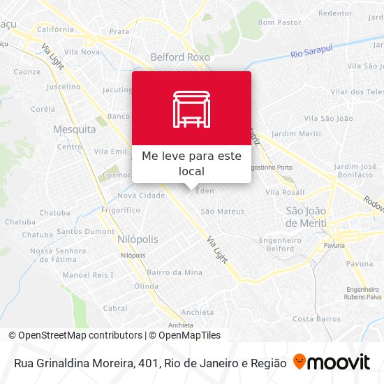 Rua Grinaldina Moreira, 401 mapa