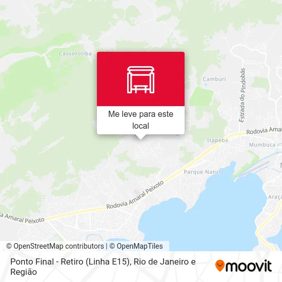 Ponto Final - Retiro (Linha E15) mapa