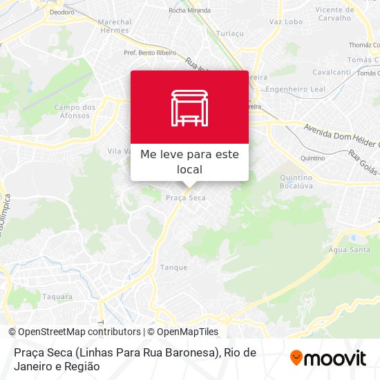 Praça Seca (Linhas Para Rua Baronesa) mapa