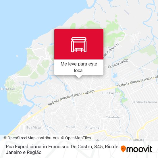 Rua Expedicionário Francisco De Castro, 845 mapa