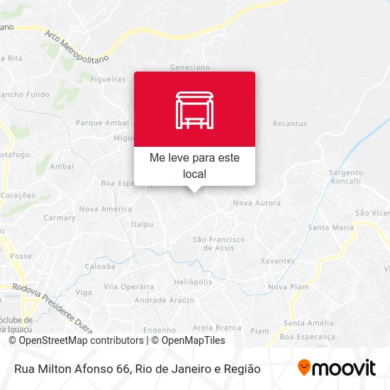 Rua Milton Afonso 66 mapa