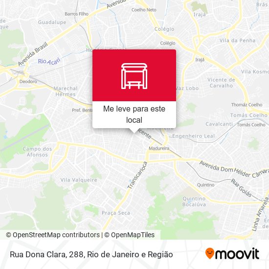 Rua Dona Clara, 288 mapa
