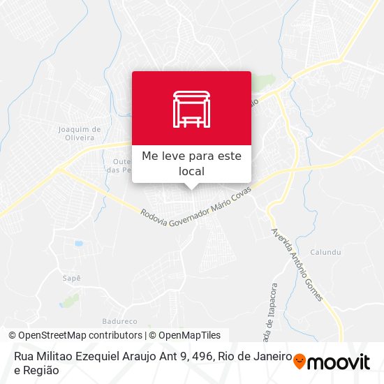 Rua Militao Ezequiel Araujo Ant 9, 496 mapa