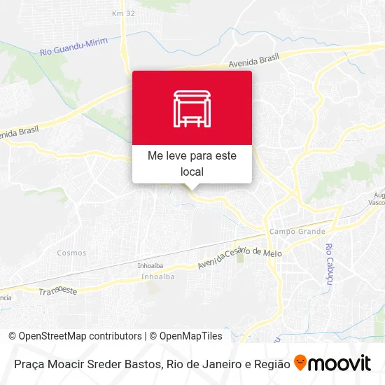 Praça Moacir Sreder Bastos mapa