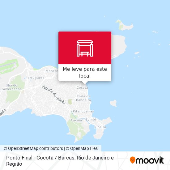 Ponto Final - Cocotá / Barcas mapa
