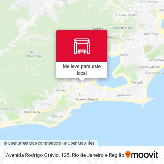 Avenida Rodrigo Otávio, 125 mapa