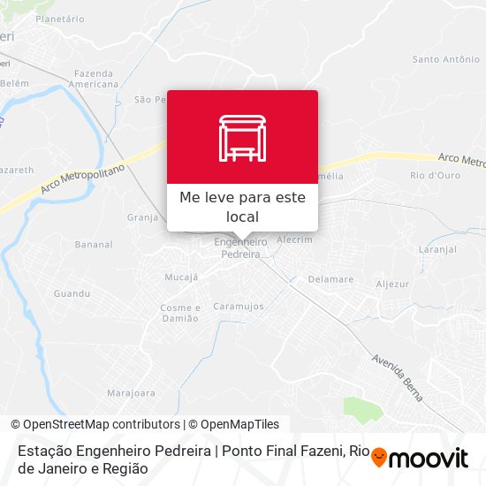 Estação Engenheiro Pedreira | Ponto Final Fazeni mapa