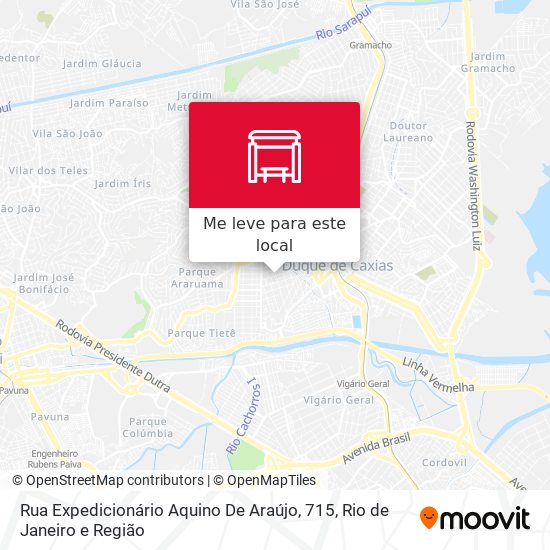 Rua Expedicionário Aquino De Araújo, 715 mapa