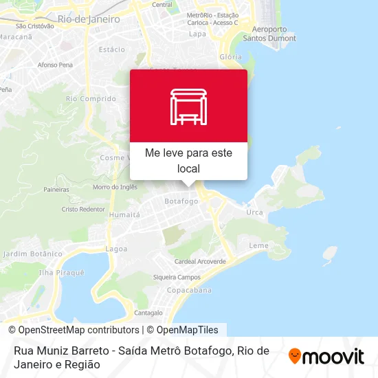 Rua Muniz Barreto - Saída Metrô Botafogo mapa