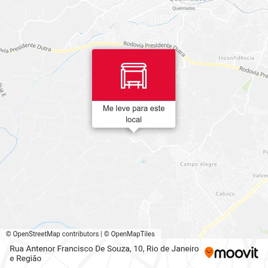 Rua Antenor Francisco De Souza, 10 mapa