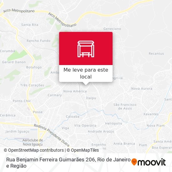 Rua Benjamin Ferreira Guimarães 206 mapa