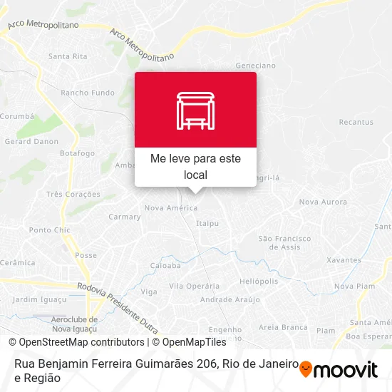 Rua Benjamin Ferreira Guimarães 206 mapa