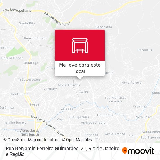 Rua Benjamin Ferreira Guimarães, 21 mapa