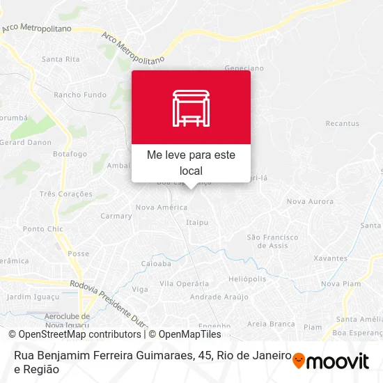 Rua Benjamim Ferreira Guimaraes, 45 mapa