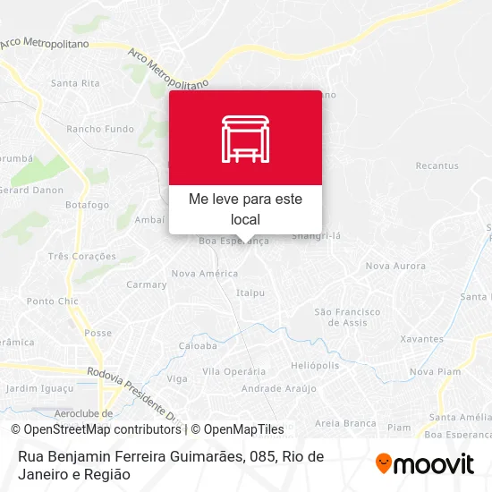 Rua Benjamin Ferreira Guimarães, 085 mapa