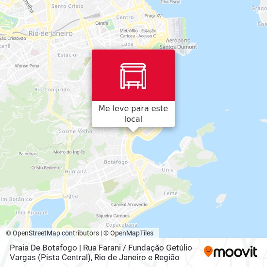 Praia De Botafogo | Rua Farani / Fundação Getúlio Vargas (Pista Central) mapa